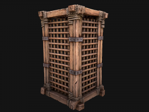 Wooden Prison Cage 3D Модель