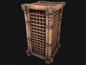 Wooden Prison Cage 3D Модель