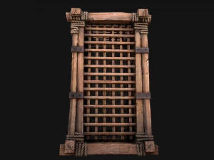 Wooden Prison Cage 3D Model