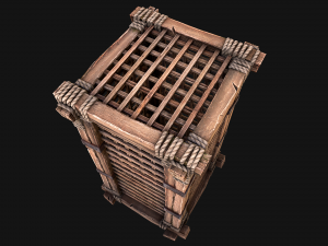 Wooden Prison Cage 3D Модель