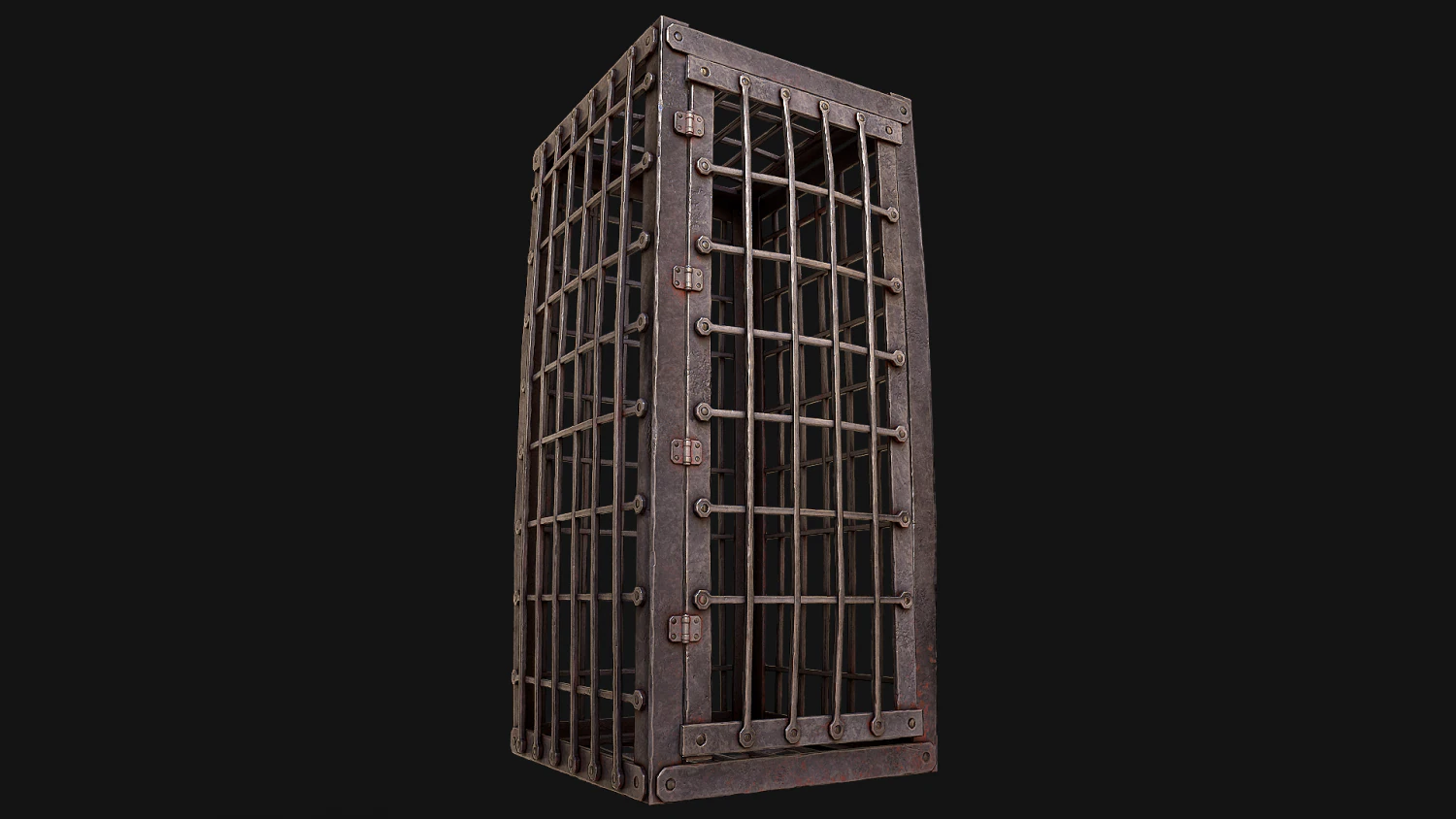 Iron Prison Cage 3D Model .c4d .max .obj .3ds .fbx .stl .blend 