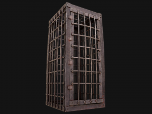 Iron Prison Cage 3D Model