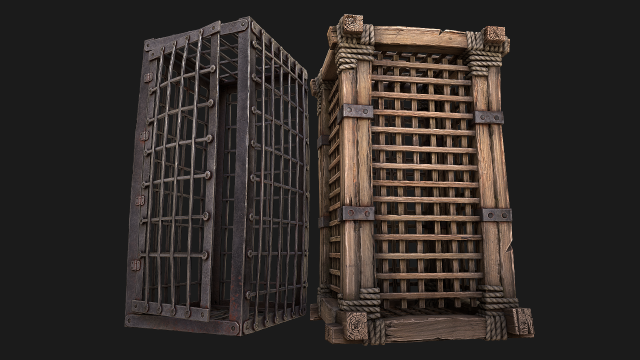 Medieval Prison Cells 3D Model .c4d .max .obj .3ds .fbx .stl .blend 