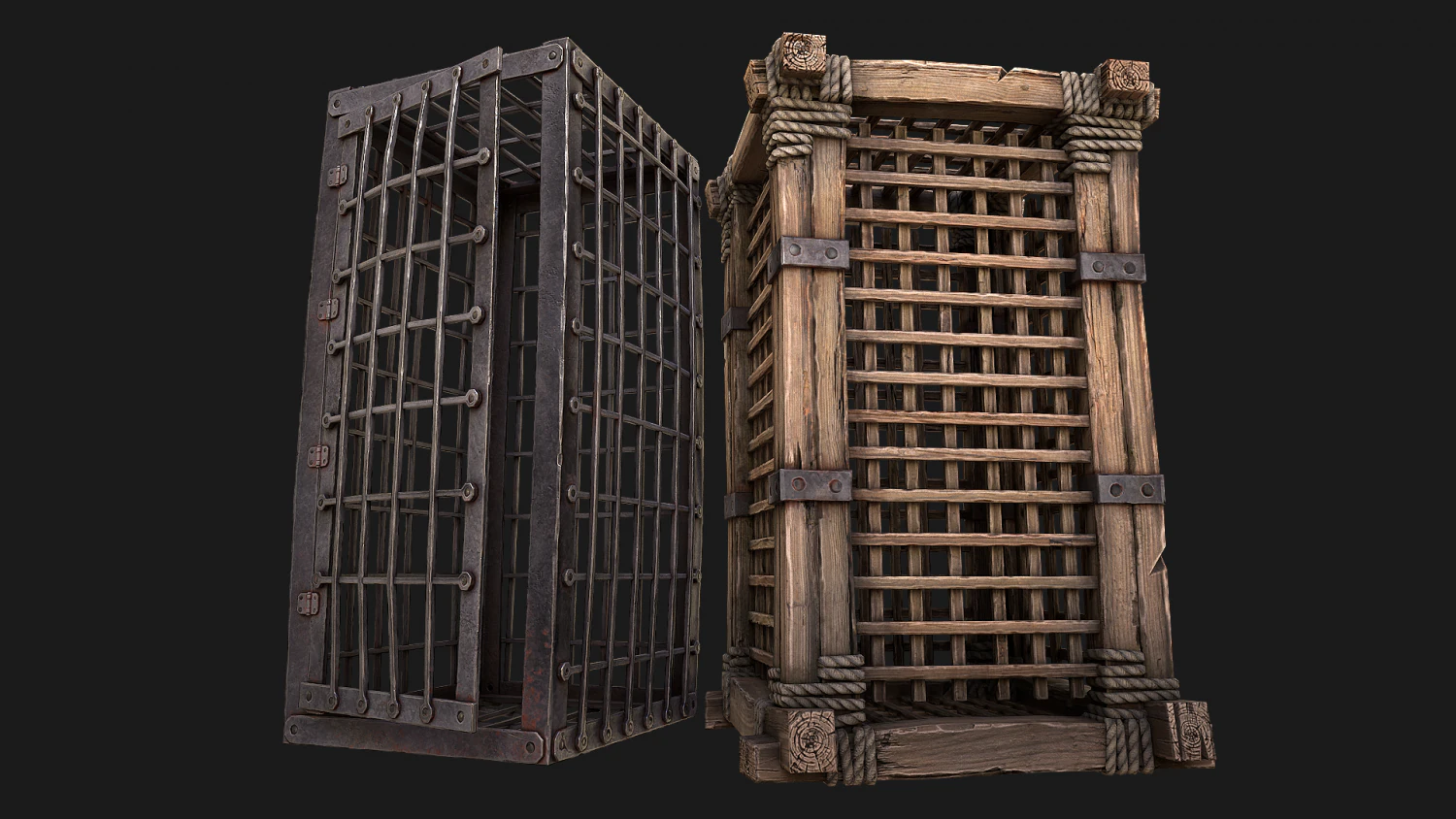 Medieval Prison Cells 3D Model .c4d .max .obj .3ds .fbx .stl .blend 