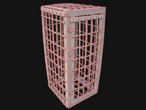 Medieval Torture Cage Set 3D Model