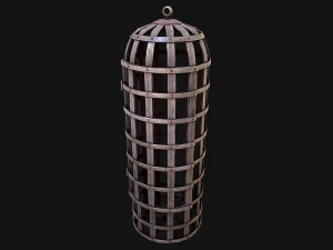 Medieval Torture Cage Set 3D Model