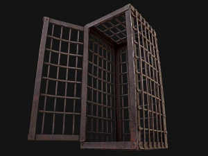 Medieval Torture Cage Set 3D Model