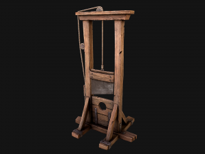 Guillotine Torture Modello 3D