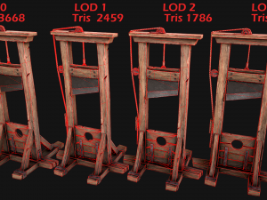 Guillotine Torture Modello 3D
