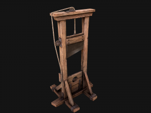 Guillotine Torture Modello 3D