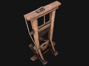 Guillotine Torture Modello 3D