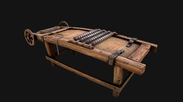 Medieval Rack Torture 3D Model in Table 3DExport