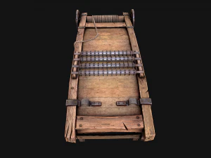 Mittelalterliche Folter auf der Streckbank 3D Modell