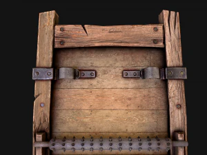 Mittelalterliche Folter auf der Streckbank 3D Modell