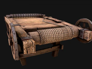 Mittelalterliche Folter auf der Streckbank 3D Modell