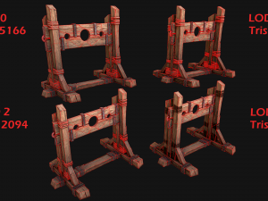 Medieval Pillory Torture Modelo 3D