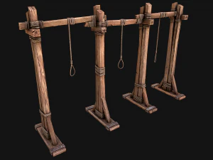 Medieval Gallows Torture 3D Model