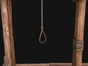 Medieval Gallows Podium Torture 3D Model
