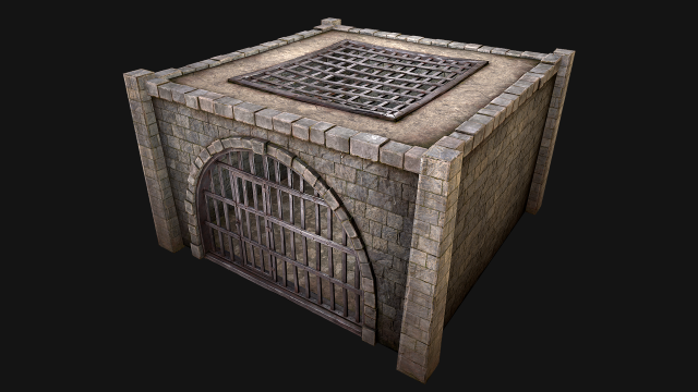 Medieval Prison Cell Aviary 3D Model .c4d .max .obj .3ds .fbx .stl .blend 