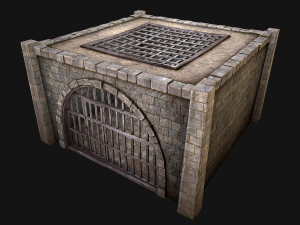 Medieval Prison Cell Aviary 3D Model
