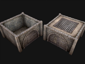 Medieval Prison Cell Aviary 3D Model