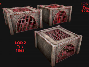 Medieval Prison Cell Aviary 3D Model