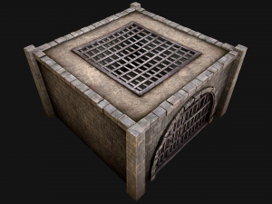 Medieval Prison Cell Aviary 3D Model
