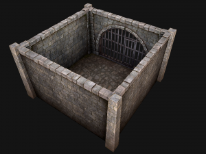 Medieval Prison Cell Aviary 3D Model