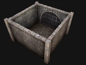 Medieval Prison Cell Aviary 3D Model