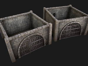 Medieval Dungeon Prison Set 3D-Modell