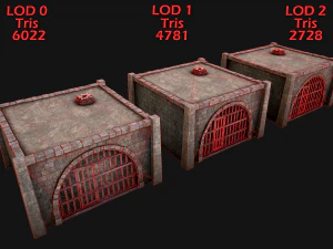 Medieval Dungeon Prison Set 3D Model