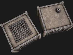 Medieval Dungeon Prison Set 3D Model