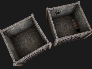 Medieval Dungeon Prison Set 3D-Modell