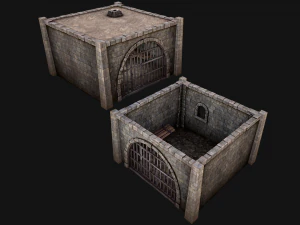Medieval Dungeon Prison Set 3D Model
