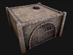 Medieval Dungeon Prison Set 3D Model