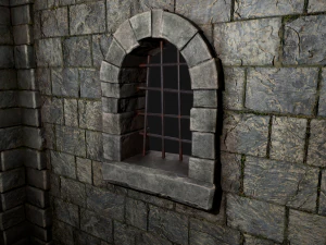 Medieval Dungeon Prison Set 3D Model