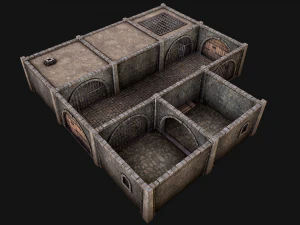 Konstruktor średniowiecznego więzienia Model 3D