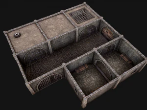 Konstruktor średniowiecznego więzienia Model 3D