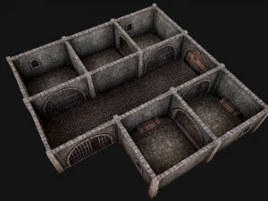 Konstruktor średniowiecznego więzienia Model 3D