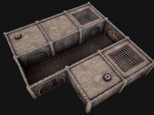 Konstruktor średniowiecznego więzienia Model 3D