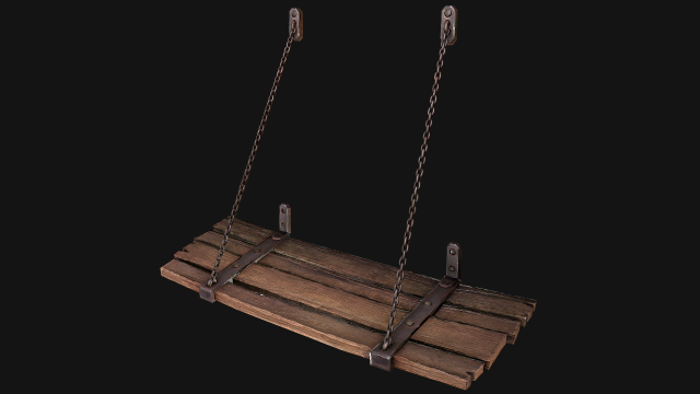 Medieval Prison Bed Model 3D .c4d .max .obj .3ds .fbx .stl .blend 