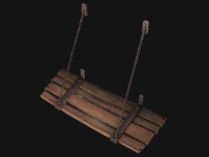 Medieval Prison Bed Model 3D