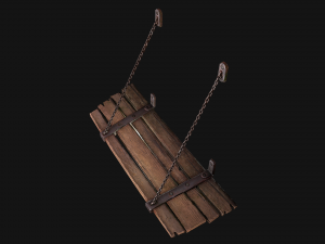 Medieval Prison Bed Model 3D