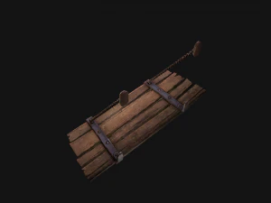Medieval Prison Bed 3D Model