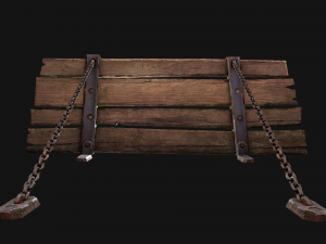 Medieval Prison Bed Model 3D