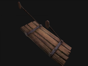 Medieval Prison Bed Model 3D