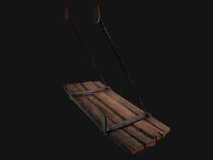 Medieval Prison Bed 3D Model