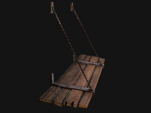 Medieval Prison Bed Model 3D