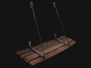 Medieval Prison Bed 3D Model
