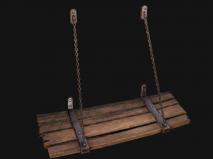 Medieval Prison Bed Model 3D